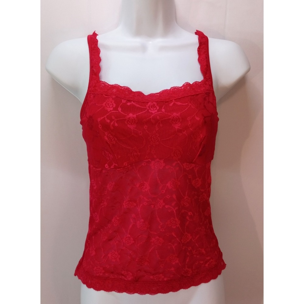 Vassarette Red Lace Camisole, Women's Cami, Small, Style #17-053